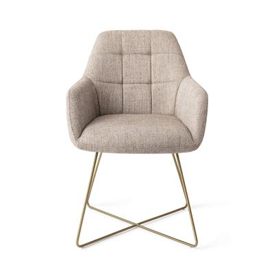 Jesper Home Noto eetkamerstoel Biscuit Beach cross gold