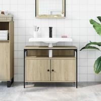 Wastafelkast 60x30x60 cm bewerkt hout sonoma eikenkleurig - thumbnail