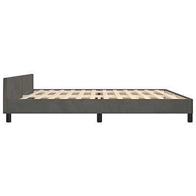 Bedframe zonder matras 200x200 cm fluweel donkergrijs