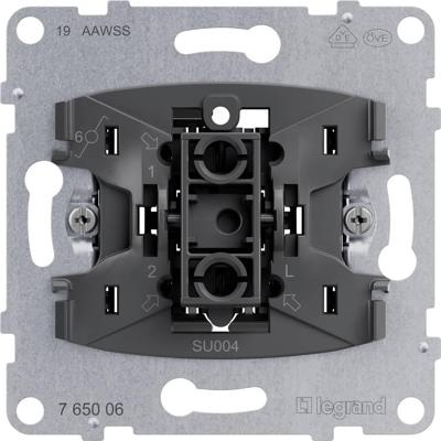 Legrand 765006 Inzetstuk Wisselschakelaar Seano Metaal, Zwart 1 stuks 1 stuk(s)