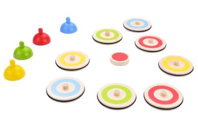 Indoor curling spel gemaakt van hout