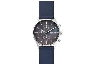 Horlogeband Skagen SKW6653 Leder Blauw 22mm Horlogeband Skagen SKW6653 Leder Blauw 22mm