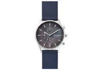 Horlogeband Skagen SKW6653 Leder Blauw 22mm - thumbnail