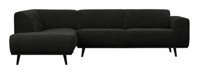 WOOOD Hoekbank 'Statement' Links, Rib, kleur Graphite