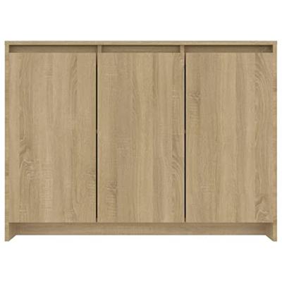 Dressoir 102x33x75 cm bewerkt hout sonoma eikenkleurig Dressoir 102x33x75 cm bewerkt hout sonoma eikenkleurig