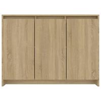 Dressoir 102x33x75 cm bewerkt hout sonoma eikenkleurig - thumbnail