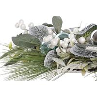 Kerstkroon DKD Home Decor Blauw Zilverkleurig PVC 60 x 60 x 12 cm - thumbnail