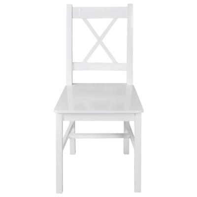 Eetkamerstoelen 4 st grenenhout wit