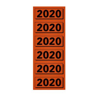 Rugetiket Elba 2020 57x25mm rood 120 stuks