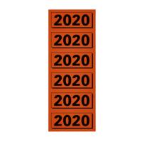 Rugetiket Elba 2020 57x25mm rood 120 stuks - thumbnail