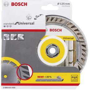 Bosch Accessories 2608615059 Standard for Universal Speed Diamanten doorslijpschijf Diameter 125 mm Boordiameter 22.23 mm 1 stuk(s) Bosch Accessories 2608615059 Standard for Universal Speed Diamanten doorslijpschijf Diameter 125 mm Boordiameter 22.23 mm 1 stuk(s)