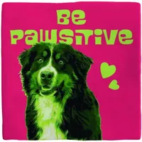 Plenty Gifts tegeltje keramiek be pawsitive 10x10cm roze - thumbnail