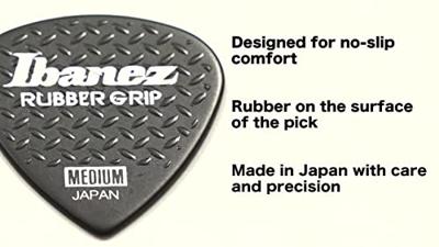 Ibanez PPA16HRGBK Grip Wizard Rubber Grip plectrumset 6-pack heavy zwart Ibanez PPA16HRGBK Grip Wizard Rubber Grip plectrumset 6-pack heavy zwart
