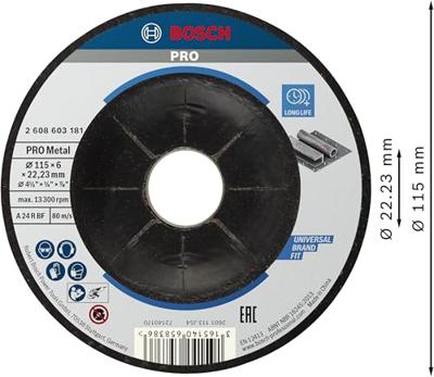Bosch Accessories Bosch Power Tools 2608603181 Afbraamschijf gebogen 115 mm 1 stuk(s) Staal Bosch Accessories Bosch Power Tools 2608603181 Afbraamschijf gebogen 115 mm 1 stuk(s) Staal