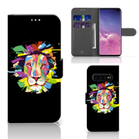 Samsung Galaxy S10 Plus Leuk Hoesje Lion Color - thumbnail
