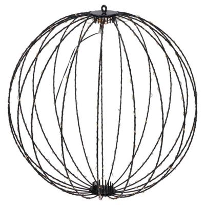 LED Bal 40 cm 240 LEDs Warm Wit Licht Zwart/Metaal