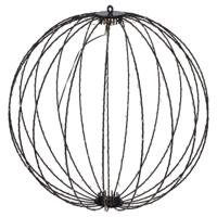 LED Bal 40 cm 240 LEDs Warm Wit Licht Zwart/Metaal - thumbnail