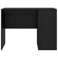 Bureau met plank Zwart eiken 102 x 50 x 75 cm Bewerkt hout - thumbnail
