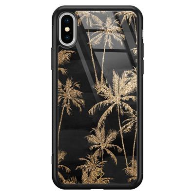 iPhone XS Max glazen hardcase - Palmbomen iPhone XS Max glazen hardcase - Palmbomen