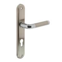 Deurkruk Agatha op schild PC 72 mm chroom - thumbnail