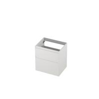 INK - Onderkast 2 Laden Greeploos Gelakt 45gr A-symmetrisch - 600x450x650 Mm - Mat Wit - thumbnail
