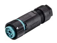 Wieland Electric 46.051.4553.6 Ronde connector Koppeling, recht Totaal aantal polen: 4 + PE Serie (ronde connectoren): RST® MINI 1 stuk(s) - thumbnail