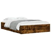 Bedframe met lades bewerkt hout gerookt eikenkleurig 120x200 cm - thumbnail