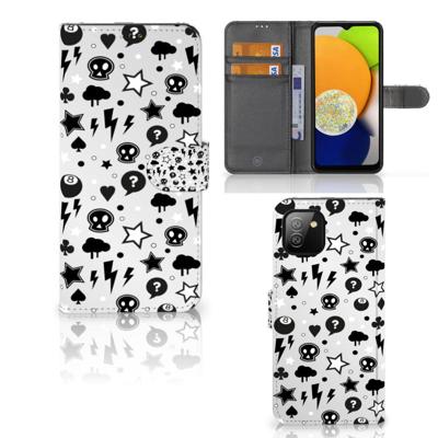 Telefoonhoesje met Naam Samsung Galaxy A03 Silver Punk Telefoonhoesje met Naam Samsung Galaxy A03 Silver Punk