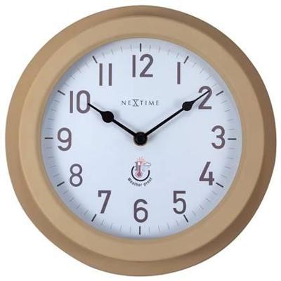 Weerbestendige buitenwandklok - 22 cm - metaal - gegalvaniseerd - klaproos