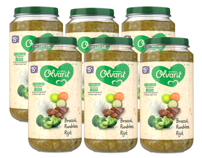 Olvarit Olvarit Broccoli Rundvlees Rijst 15m05 (250g) Olvarit Olvarit Broccoli Rundvlees Rijst 15m05 (250g)