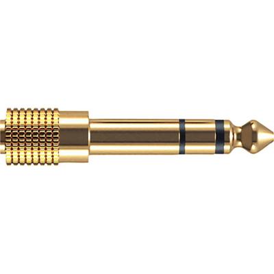Oehlbach D1C35021 i-Jack AD 35/63 Jackplug Audio Adapter [1x Jackplug female 3,5 mm - 1x Jackplug male 6,3 mm (stereo)] Goud