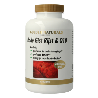 Golden Naturals Rode gist rijst & Q10 360 Tabletten