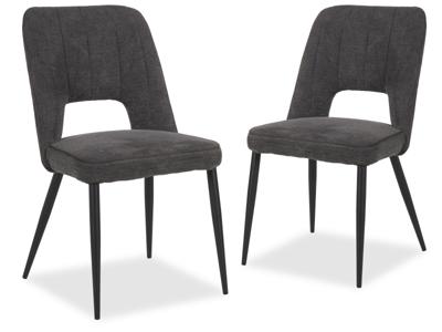 Set van 2 stoelen PORTILLO antraciet Set van 2 stoelen PORTILLO antraciet