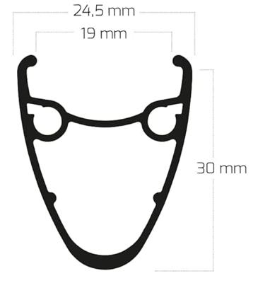 Ryde velg dutch 19 28" / 622 x 19c aluminium 36 gaats disc zwart