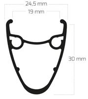 Ryde velg dutch 19 28" / 622 x 19c aluminium 36 gaats disc zwart - thumbnail