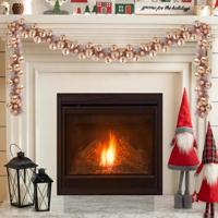 Kerstbal Guirlande Rose Gold 186 cm Polystyreen - thumbnail