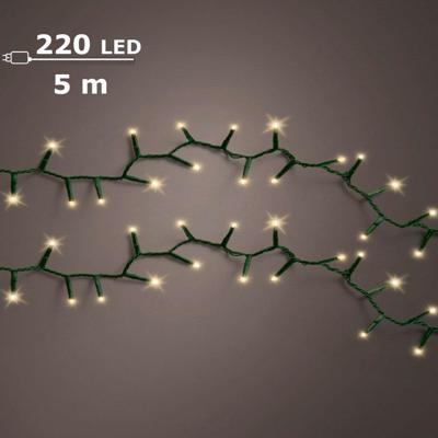 Lumineo LED Compact Lights voor Buiten 220 LEDs 500 cm Soft Gold Licht Groen