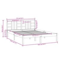 Bedframe massief hout 135x190 cm - thumbnail