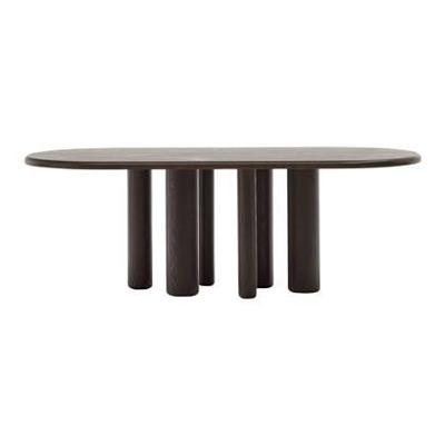 Kave Home Mailen eettafel 220x105 cm fineer essen donker