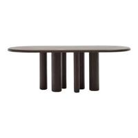 Kave Home Ovale Eettafel 'Mailen' Essenhout, 220 x 105cm, kleur Donkerbruin - thumbnail