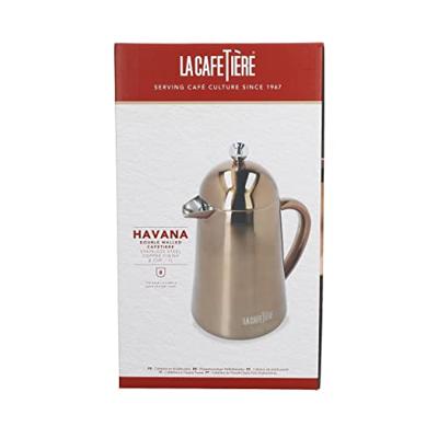 La Cafetière Cafetiere Havana RVS / Copper - Dubbelwandig - 1 Liter / 7 kops La Cafetière Cafetiere Havana RVS / Copper - Dubbelwandig - 1 Liter / 7 kops