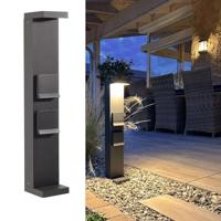 Deko Light 733071 Lerna 600, 7,4 W, 3000/4000K, grau Staande LED-tuinlamp LED LED vast ingebouwd 7.4 W Grijs - thumbnail