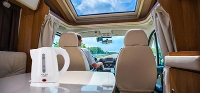 Adler AD 1272 waterkoker 1 l 1600 W Hazelnoot, Wit