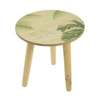 Basic Noor living houten bijzettafel nature home 25 cm - thumbnail