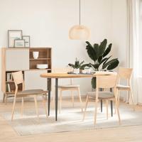 Tafelblad 140x60x4 cm ovaal massief eikenhout - thumbnail