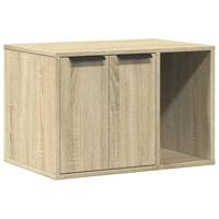 Kattenbakkast 60x40x40 cm bewerkt hout sonoma eikenkleurig - thumbnail