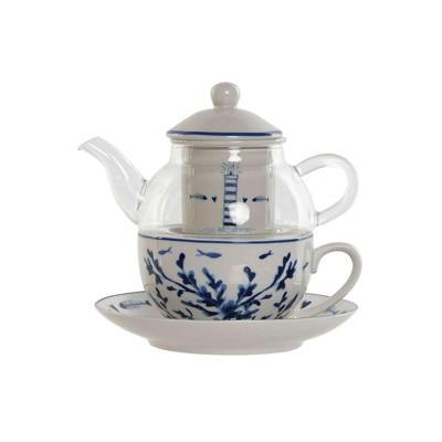 Theepot Home ESPRIT Blauw Wit Kristal Porselein Theepot Home ESPRIT Blauw Wit Kristal Porselein