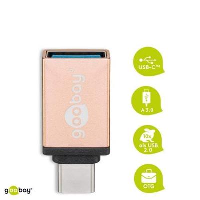 USB 3.2 GEN 1 (USB3.0) USB-C stekker - USB-A (F) naar USB-C (M) - 5Gbit/s - USB adapter - Goud USB 3.2 GEN 1 (USB3.0) USB-C stekker - USB-A (F) naar USB-C (M) - 5Gbit/s - USB adapter - Goud