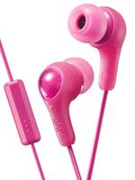 JVC GUMY In-ear hoofdtelefoon met Stay-Fit-oordopjes en microfoon, 1 m lange kabel met hoofdtelefoonaansluiting, klein, medium en groot, roze GUMY HAFX7MP - thumbnail