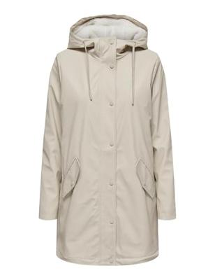 Only Onlsally Raincoat Otw Noos Winterjassen Oatmeal White Teddy